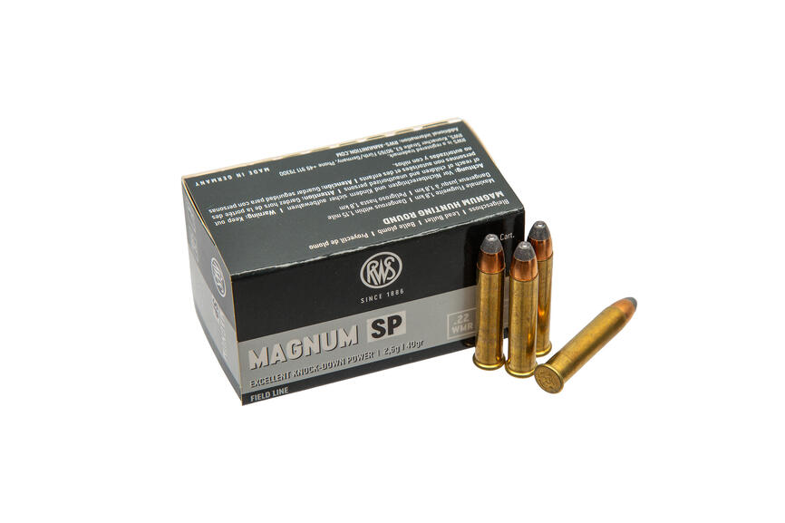 2133075 Патрони нарізні RWS TM, кал. 22 WMR, 40GR (2,6 г), 595 м/с, 50 шт/уп.