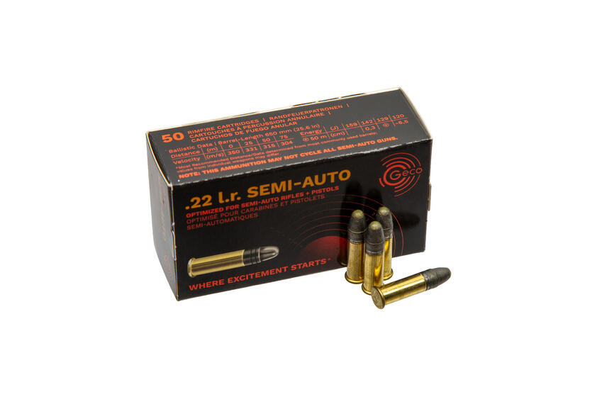 2318599 Патрони нарізні GECO Semi-Auto, кал. 22 LR, 40GR (2,6 г), 350 м/с, 50 шт/уп.