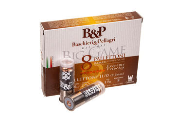 Картеч в контейнері B&P BIG GAME PALLETTONI EXTRA VEL. (8P) к.12/20/70 №11/0, 10/100шт 30гр