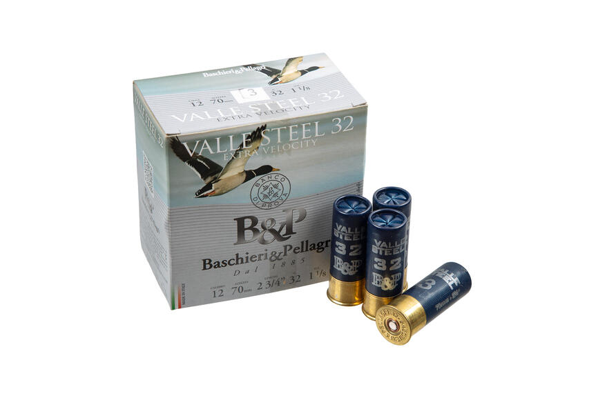 Набої мисливські B&P VALLE STEEL  (стальна дробь) к.12/16/70  №5, 25/250шт 32гр