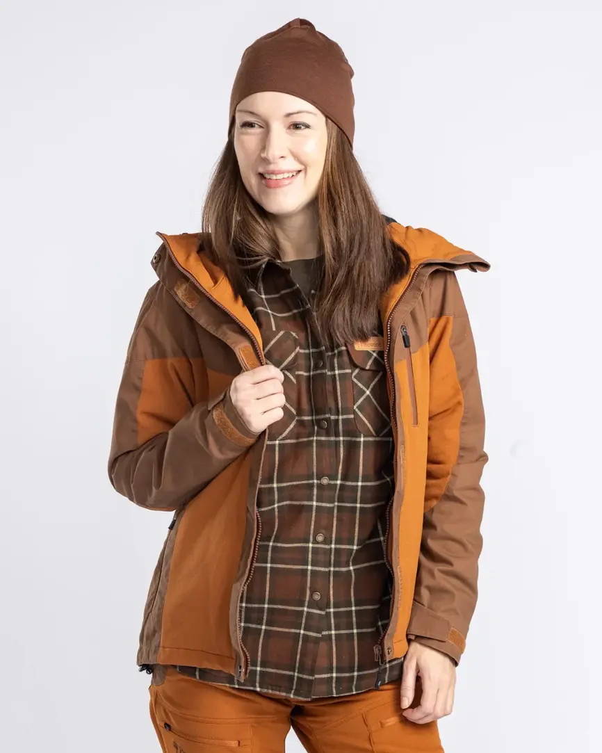 Куртка жіноча Pinewood Finnveden Hybrid Extreme Jacket W's Fudge/Nougat. Фото 2