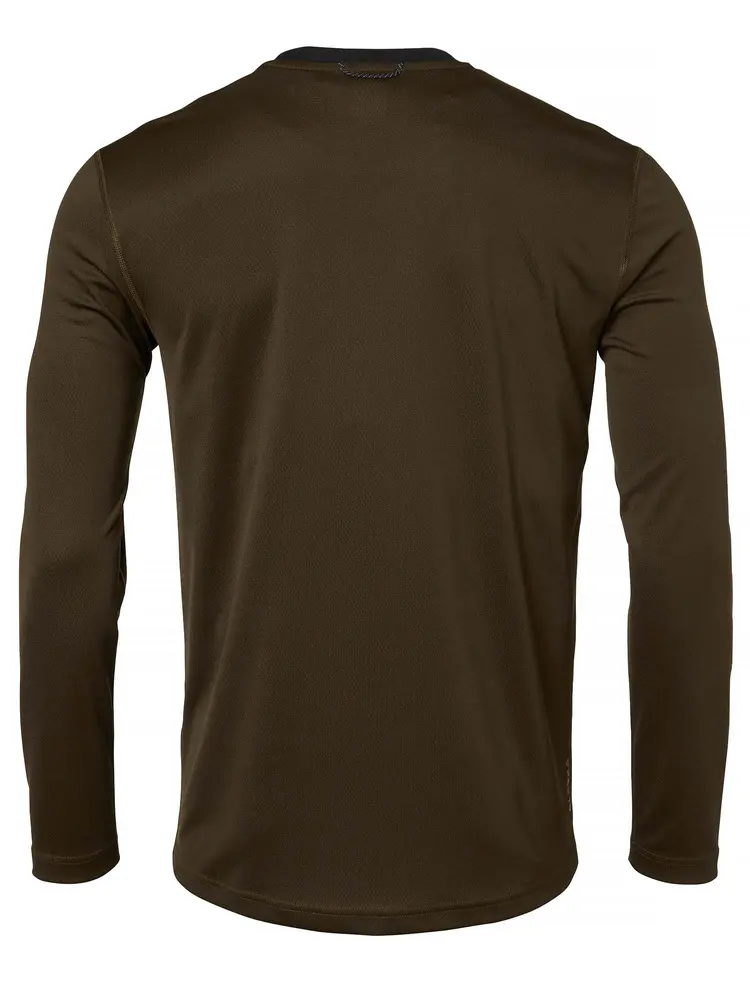 Футболка Alaska CoolDry Ms LS T-Shirt Solid Brown. Фото 2