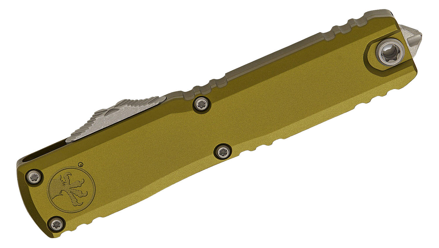 Ніж Microtech Ultratech Gen IV OTF полусеррейтор S/E Apoc OD Green. Фото 3