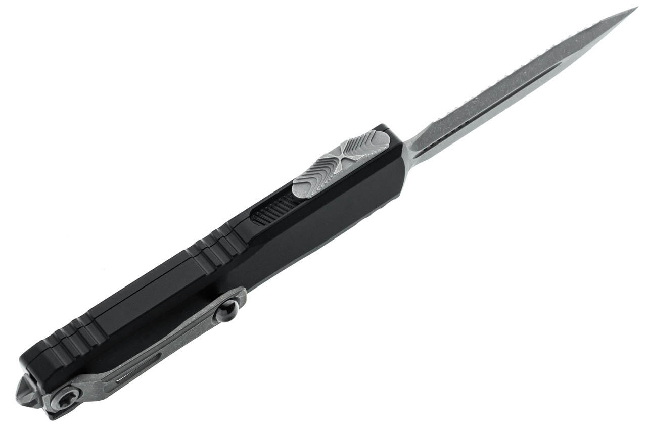 Ніж Microtech Ultratech Gen IV OTF D/E серрейтор Apoc Black. Фото 3