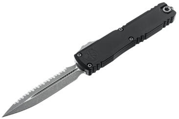 Ніж Microtech Ultratech Gen IV OTF D/E серрейтор Apoc Black