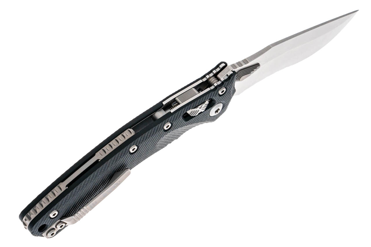Ніж Microtech Amphibian Ram-Lok, клинок напівсер. Stwsh Fluted, руків'я чорне G10. Фото 3
