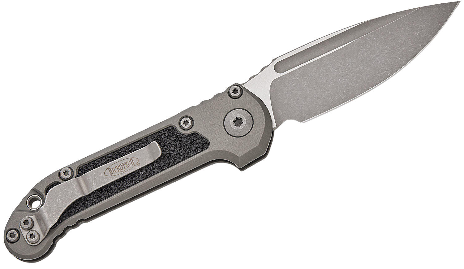 Нож Microtech L.U.D.T. S/E  Gen III,  apoc клинок, руків'я  natural clear. Фото 2