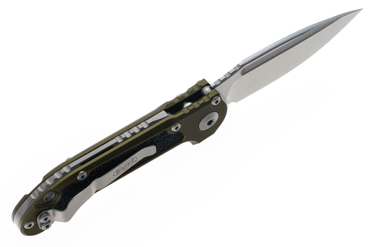 Нож Microtech L.U.D.T. S/E Gen III,  stonewash клинок, руків'я  OD Green. Фото 3