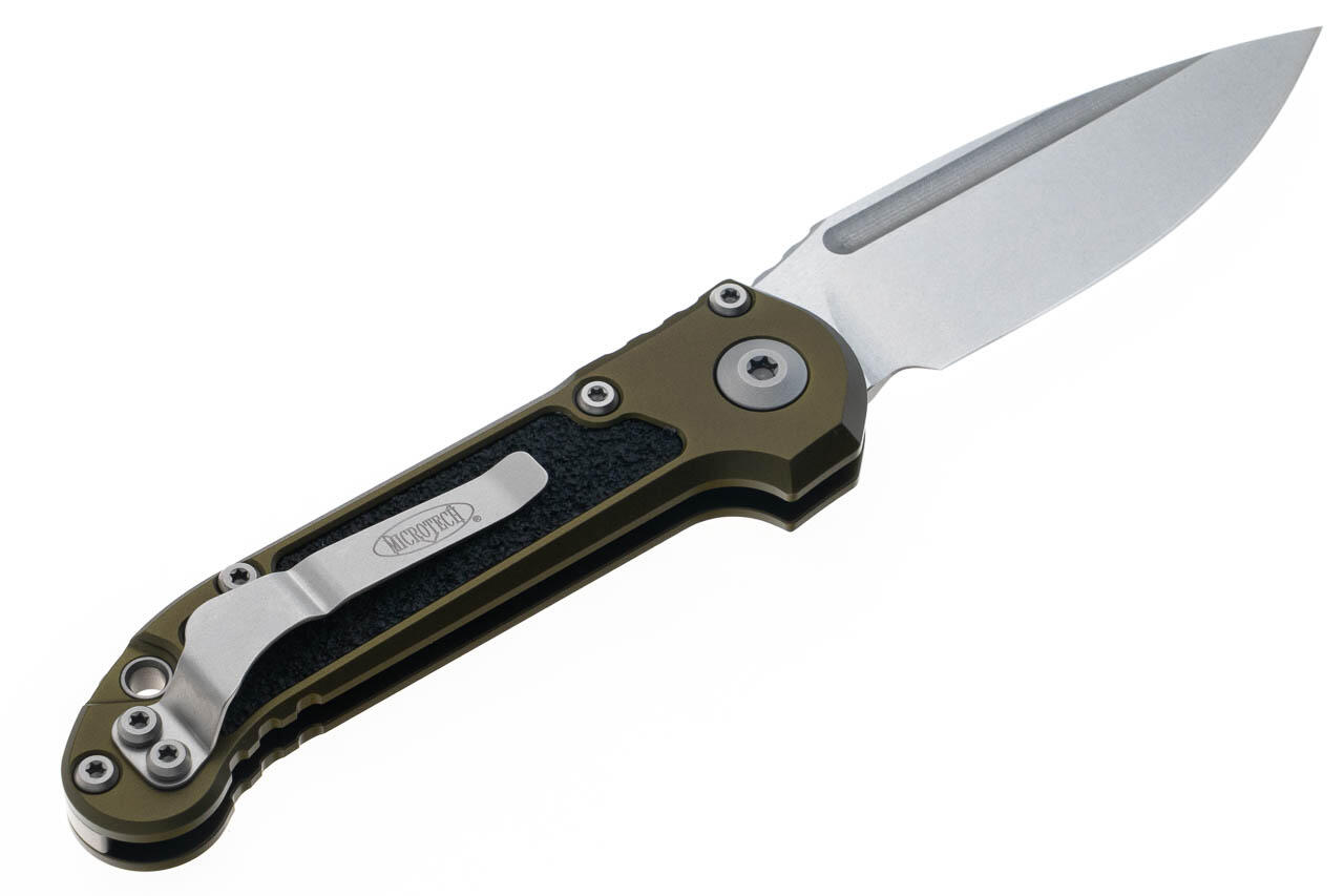 Нож Microtech L.U.D.T. S/E Gen III,  stonewash клинок, руків'я  OD Green. Фото 2