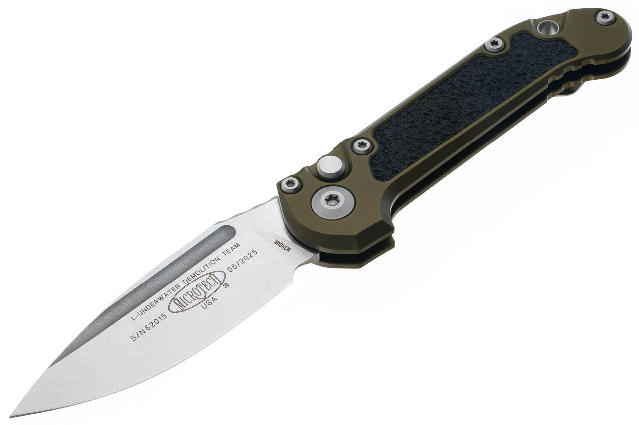Нож Microtech L.U.D.T. S/E Gen III,  stonewash клинок, руків'я  OD Green