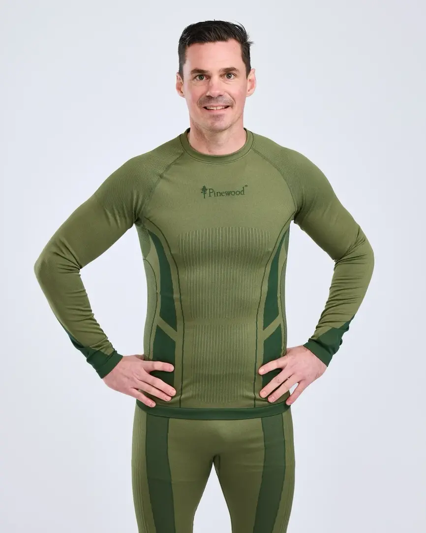 Комплект термобілизни Pinewood Seamless Function Base Layer Set M’s Olive Green 